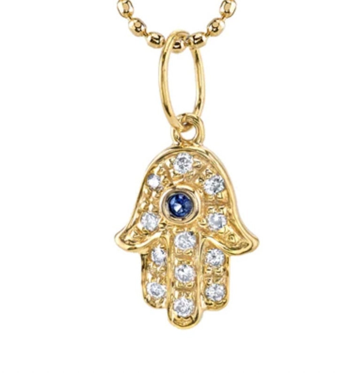 Gold Hamsa Pendant Charm Hamsa Hand Charm Pendant Spiritual Jewelry