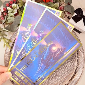 Polar Express Custom Ticket, personalisierte Folien-Bordkarte, Einladung zur Weihnachtstradition, Urlaubsandenken, Überraschungsveranstaltung