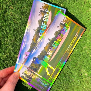 Runde Golf Gutschein, Foliengeschenk, personalisierte Geburtstagsüberraschung, benutzerdefinierte Folienkarte, Vatertagsgeschenk, Weihnachts-Golfreisegeschenk,