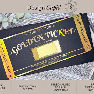 Personalised Golden Foil Scratch Card: Surprise Gift Voucher