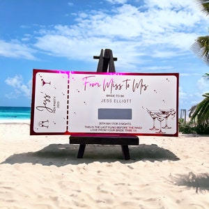 Bon cadeau EVJF, carte d'embarquement à gratter, EVJF personnalisé, invitation EVJF pour la mariée, billet EVJF