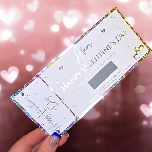 Bon cadeau surprise pour la Saint-Valentin, carte à gratter en aluminium, cadeau à gratter, carte de Saint-Valentin pour couple, bon cadeau s'amuser romantiquement