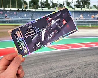 Foil Grand Prix Ticket, British Grand Prix, Foil Voucher, Car Racing Experience, Personalised Birthday Surprise, Racing Gift