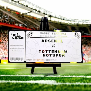 Fußball Geschenkgutschein, Spielkarte, Fußball Geschenke, personalisierter Gutschein, für Weihnachten, Freund Geburtstag, Mann Geburtstag