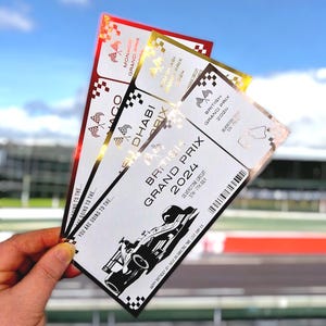 Personalisiertes Grand-Prix-Erlebnisticket - individueller Folienrennsport-Geschenkgutschein für Sie oder Ihn