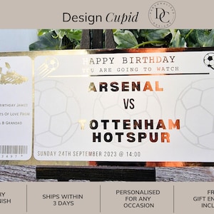 Personalised Foil Football Gift Voucher: Match Ticket Keepsake