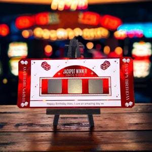 Carte à gratter métallisée Jackpot, carte à gratter gagnante, ticket à gratter et révéler, carte à gratter métallisée, ticket personnalisé, révélation surprise