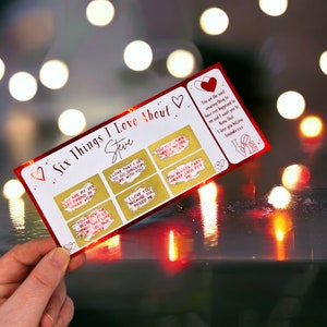 Bon cadeau pour la Saint-Valentin, carte à gratter les choses que j'aime chez vous, cadeau d'anniversaire, pour elle, pour lui