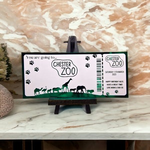 Zoo Trip Ticket, Safari Ticket, Event Ticket, Golden Ticket, Personalisiertes Foil Ticket, Foil Voucher, Day Out Ticket, Party Invite