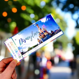 Disneyland Paris Folienkarte, Disneyland Paris Reveal, Disney Reiseankündigung, Feiertagsreise, Überraschungsreise, Geburtstagsreisegeschenk