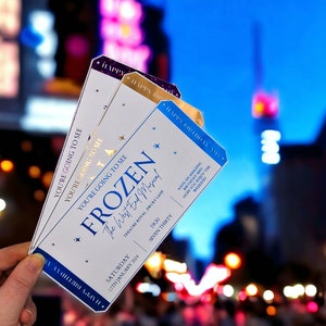 Theater- oder Musical-Veranstaltungskarte, personalisierte Geschenküberraschung, kundenspezifisches Souvenir, Konzertkarte, Showkarte, Comedy-Nacht-Gutschein