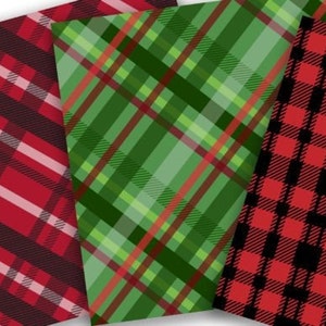Christmas plaid, gold glitter, red digital paper, seamless patterns, flannel checks, buffalo tartan, log cabin lumberjack, scottish fabric,