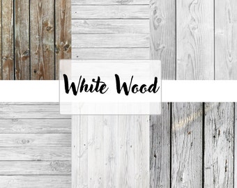 White Wood Digital Paper, rustic wood texture, wooden planks backgrounds, instant download commercial use distressed wood scrapbook paper