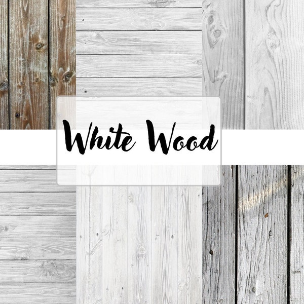 White Wood Digital Paper, rustic wood texture, wooden planks backgrounds, instant download commercial use distressed wood scrapbook paper