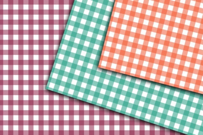 Seamless Gingham Digital Paper Bundle - 100 Seamless Digital Files ...