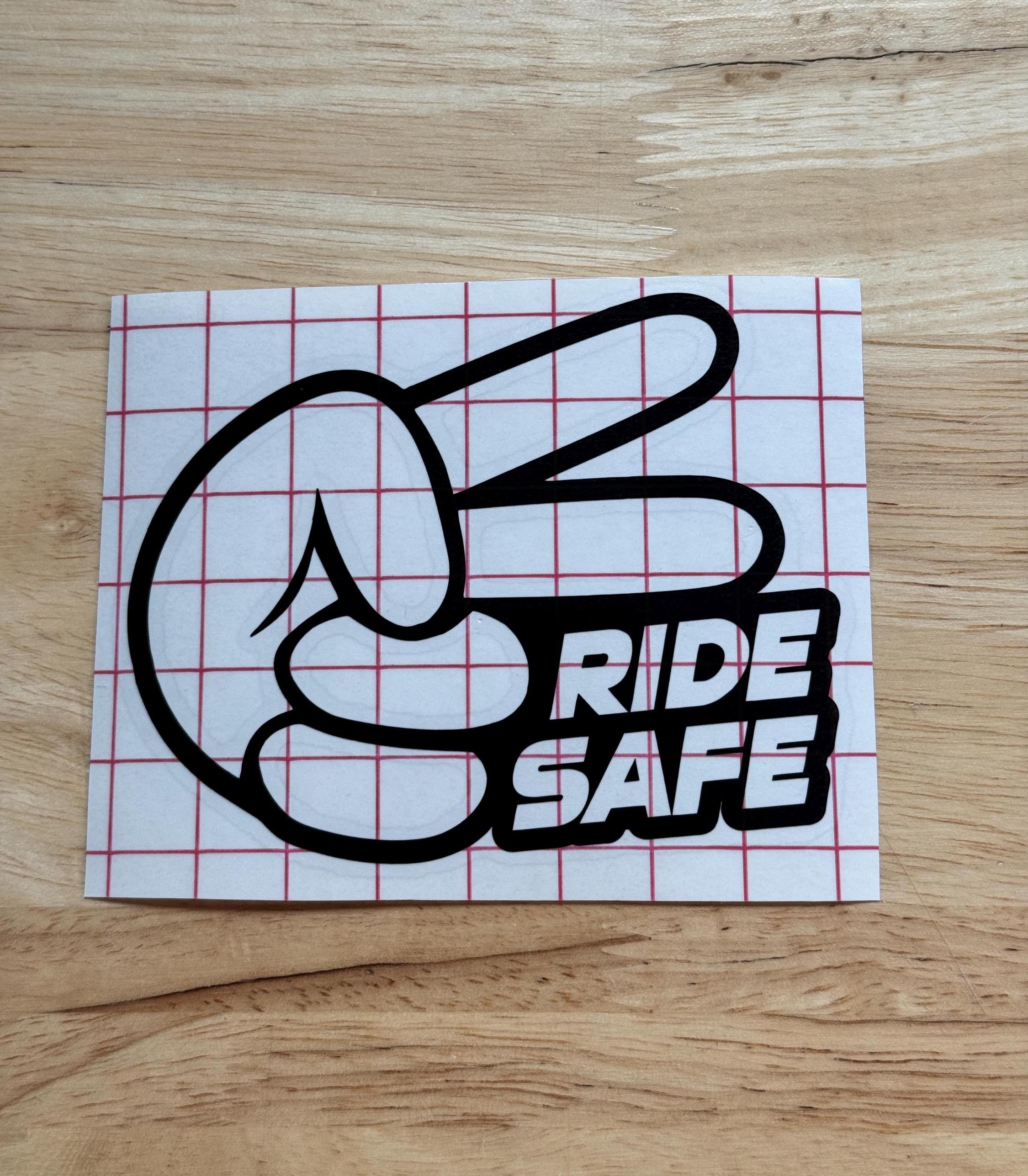 Must Ride Lable Ride Safe Biker Car Window Decal, Truck Decal, SUV Decal, Motorcycle ...