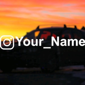 Calcomanía personalizada de Instagram para ventana de automóvil, calcomanía para camión, calcomanía para SUV, calcomanía para motocicleta, vinilo permanente, calcomanía para parachoques, calcomanía para computadora portátil, Oracal 651.