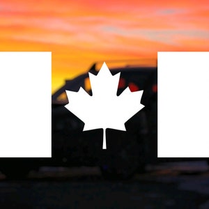 Canada Flag Car Window Decal, Truck Decal, SUV Decal, Motorcycle Decal, Permanent Vinyl, Bumper Sticker, Laptop Sticker, Oracal 651 Vinyl.