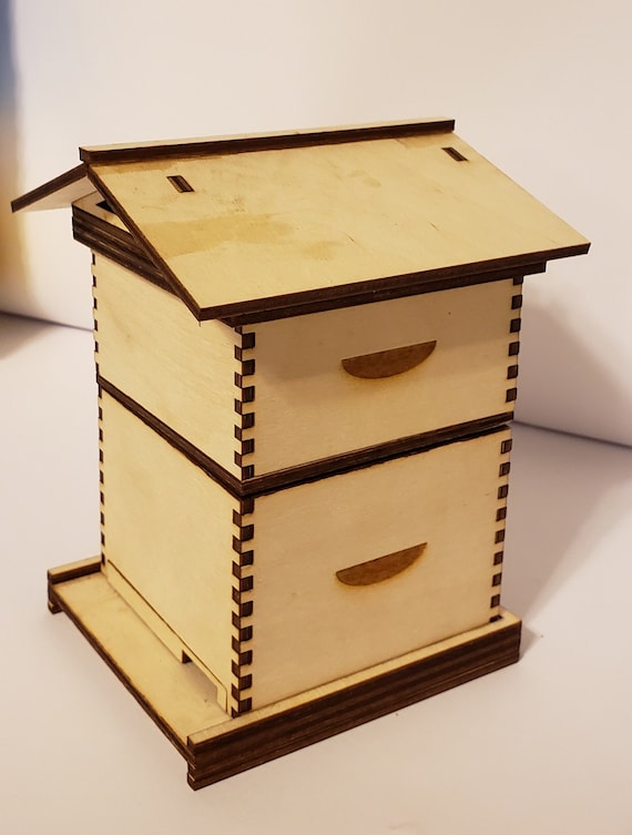 Laser Cutter File Miniature Bee Hive and Nucleus Box Pdf