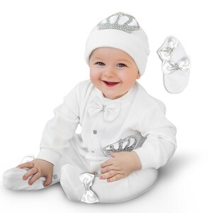Personalized Take Home Outfit Baby Boy Coming Home Crown Jewels set,Baptism, Take Me Home costume, Baby shower gift,Newborn Gifts