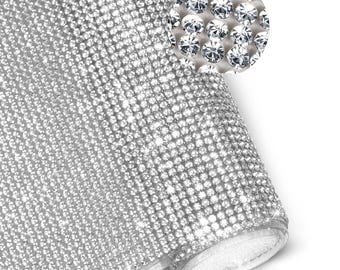 Kristall Strass Mesh Blatt, zum Aufbügeln Hot Fix Transfer