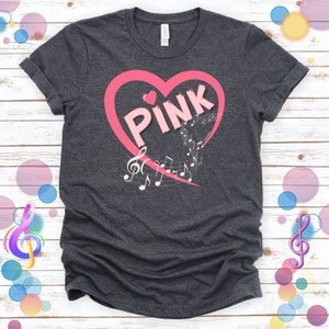 Pink Shirt, Music Concert, Pop Rock, Music Tour 2023, Concert Tour 2023, Music Rocks, Music Notes, Music Graphic Tee, Rosado, I Love Pink