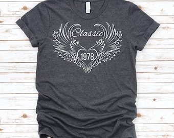 1978 shirt, vintage 1978 shirt, classic 1976 shirt, 1976 birthday, birthday gift 1978, Birthday 1978, 1978 Gift, 1978, Gift for Him and Her