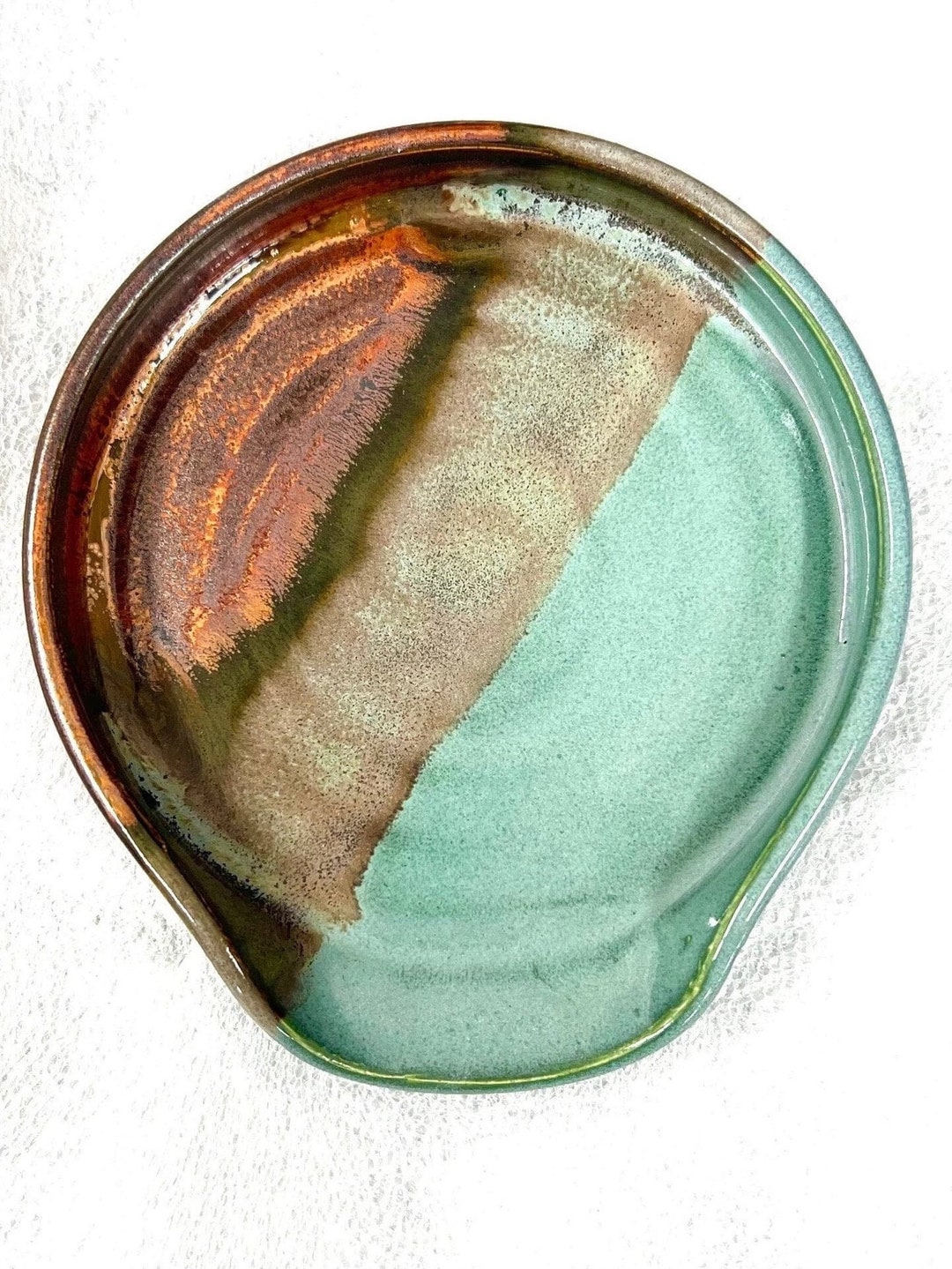 Blue and Copper Spoon Rest - Etsy