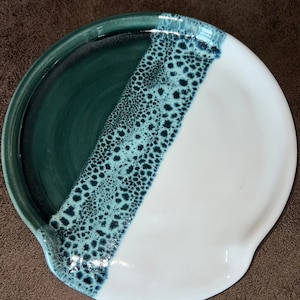 Green and White Spoon Rest