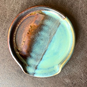 Turquoise and Copper Spatula Rest