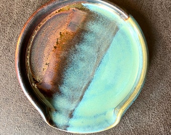 Turquoise and Copper Spatula Rest