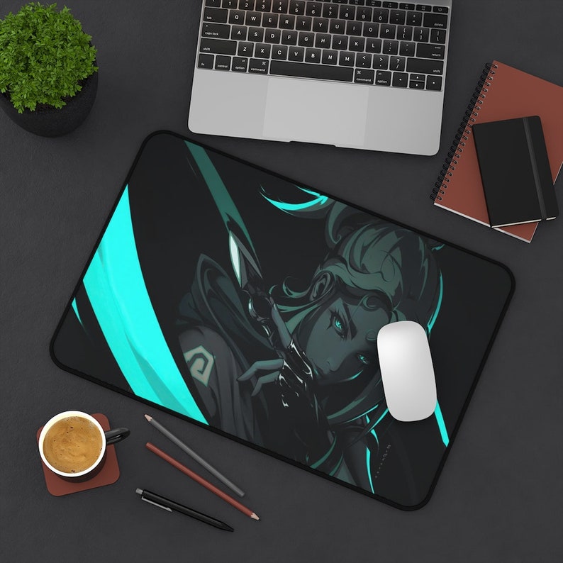 Jett Valorant Desk Mat Valorant Mouse Pad Valorant Etsy