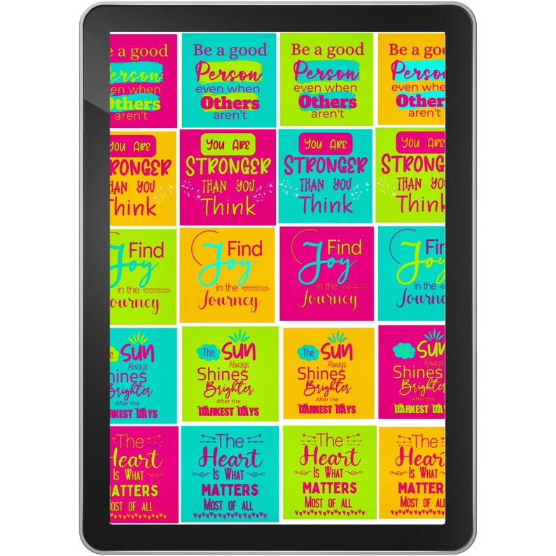 Neon Motivational Digital Stickers l Individual PNG Stickers Bundle Goodnotes Planner Digital Stickers image 5