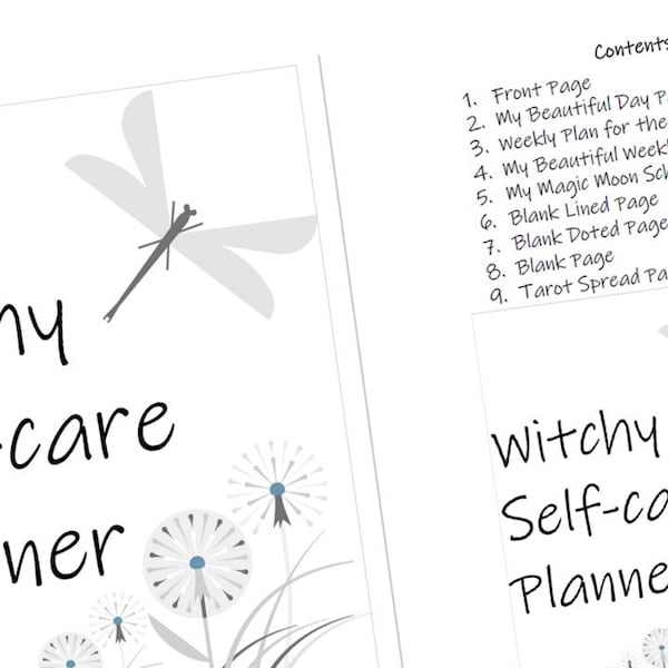 Witchy Self Care Planner -DIGITAL DOWNLOAD - Witch Gift - Occult Gift - Magic Gift- Christmas Present