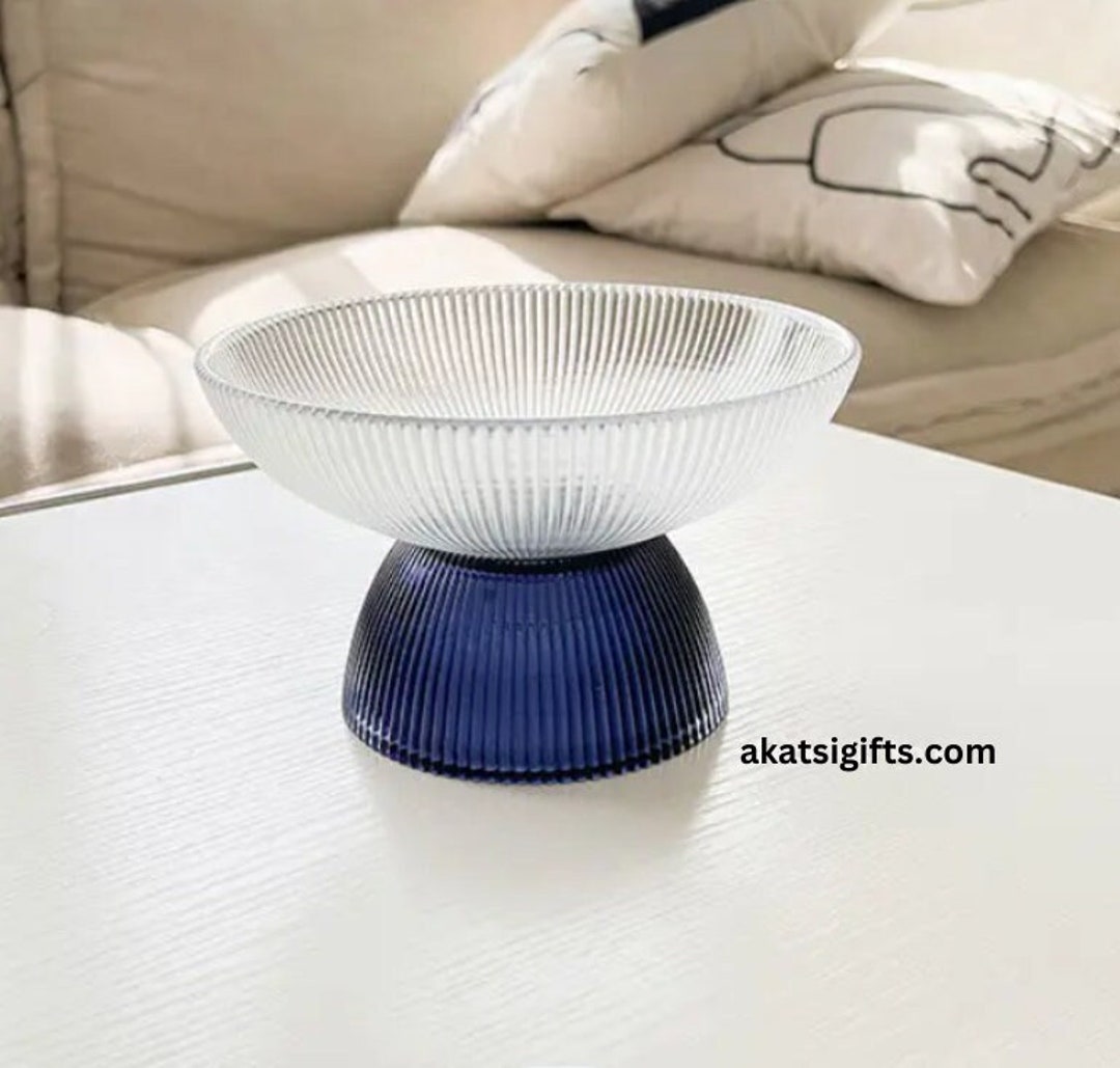 Glass Elevated Cat Bowl Raised Cat Bowl Tilted Cat Bowl Etsy