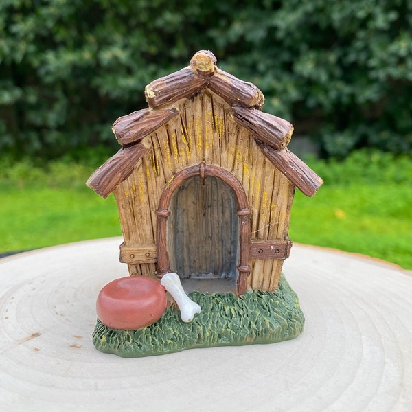 Fairy Garden Miniature Dog House, Dollhouse Dog House, Fairy Garden Pet Accessories, Dog House Figurines, Dog Lovers Decor