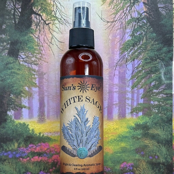 Sun's Eye White Sage Clearing Spray (8 ozs), Liquid Smudge, Alter Accessories, Metaphysical Gifts,