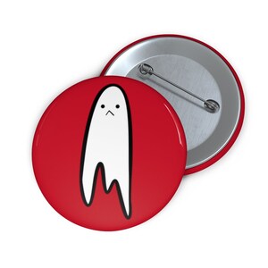 Disappointed Ghost on red Pin Buttons
