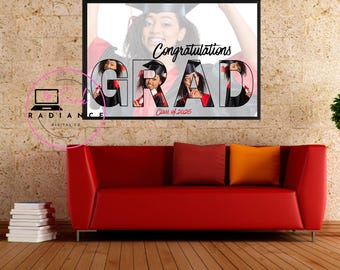 Senior Photo Frame, Graduation Photo Collage, Grad Gift, Gifts for Her, Gifts for Him, Senior Photo Collage, Instant Download, Senior Photo