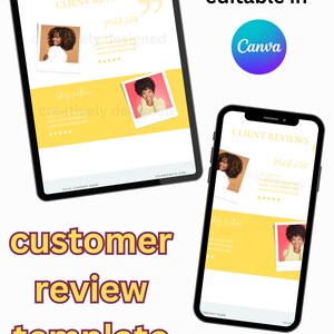 Kundenbewertungsvorlage, Kundentestimonial, bearbeitbare Canva-Vorlagen, Instagram-Post, anpassbar, Social Media, Marketing, Bewertungen