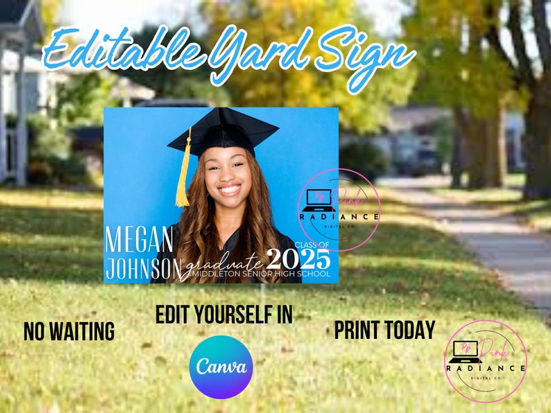 Class of 2025 Senior Yard Sign, Graduation Yard Sign, Custom Yard Sign, Graduation Party, Yard