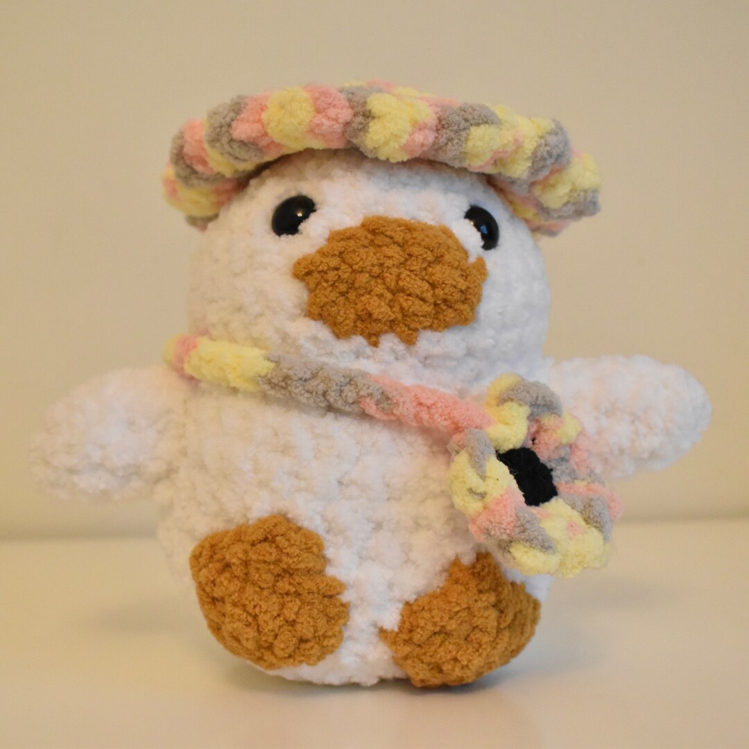 Crochet Duck With Hat Amigurumi Cuddly Duck Plush - Etsy