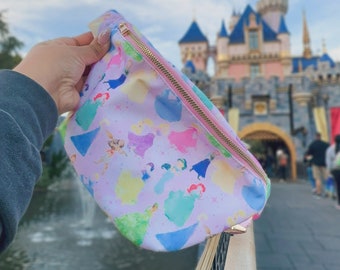 Ready to Ship!! Watercolor Princess Oversized Fanny Pack