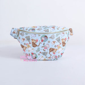 Pronto para enviar!! Ursinho Pooh e seus amigos Disney Christmas Oversized Fanny Pack