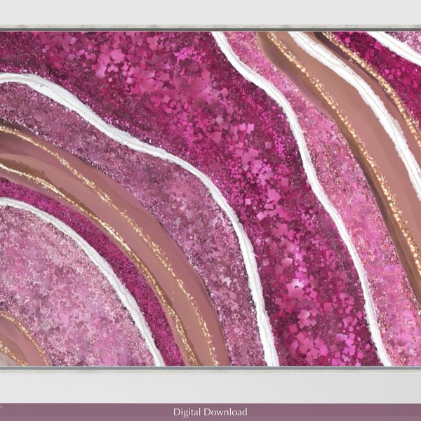 Pink and gold art, printable wall art, geode print, agate print, hot pink wall art, pink abstract, preppy art, cheap art, geode wall art