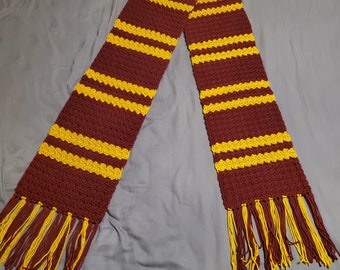 Handmade Crocheted Scarf, Customizable Colors and Size