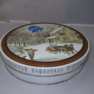 Currier And Ives American Homestead Winter Tin