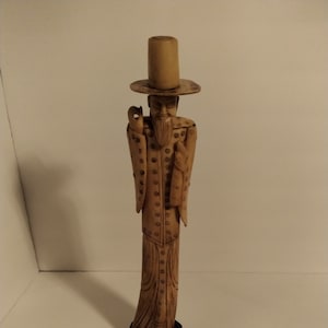 Chinese Bone Carving  -- Wooden Base With Wooden Peg Construction