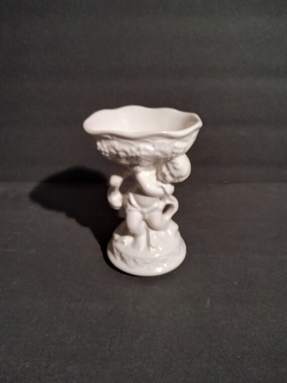 Cherub Statue Dish -- Made In England - image 1