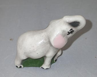 Vintage miniature ceramic elephant
